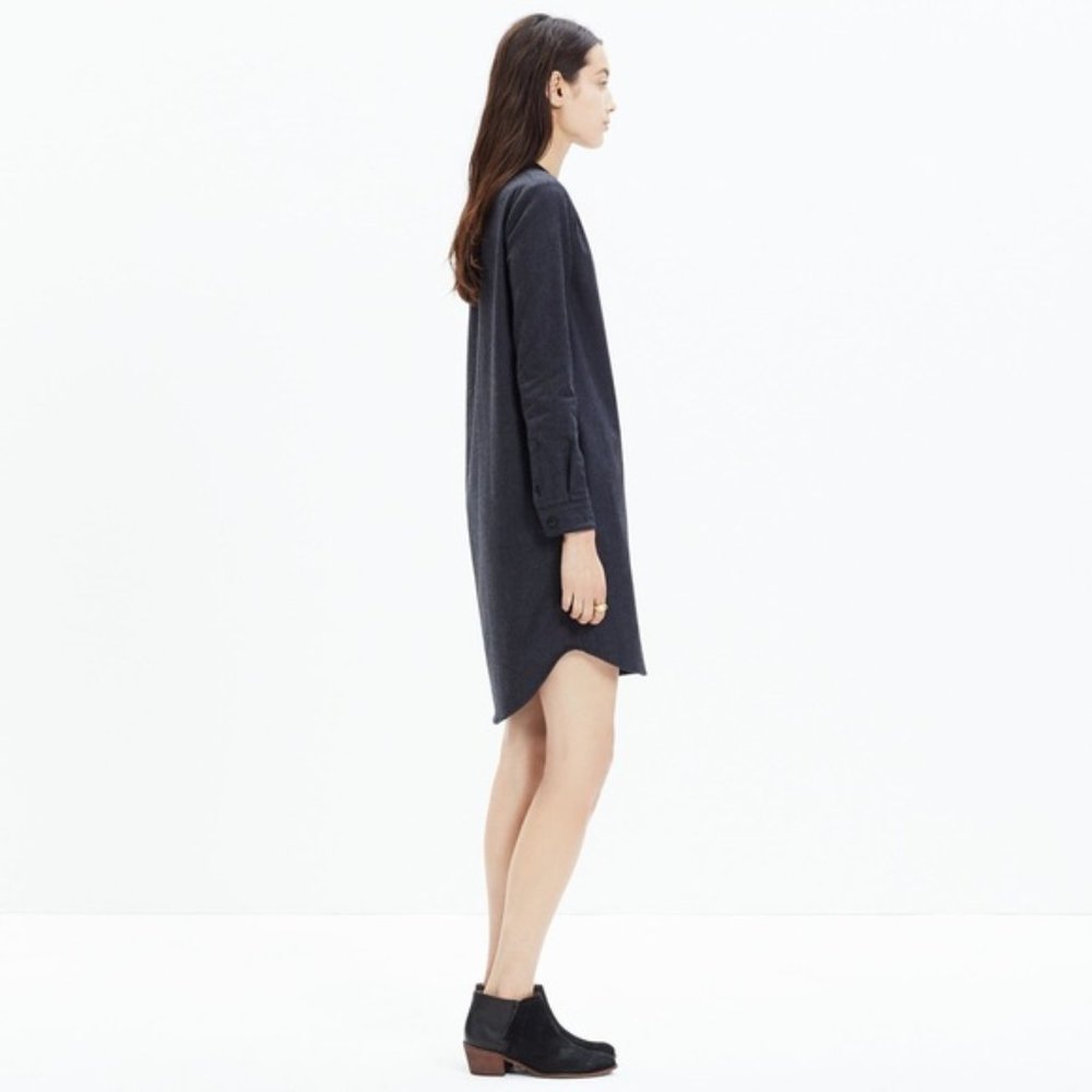 Madewell Latitude Shirtdress in Charcoal Gray Size M EUC - Picture 3 of 14